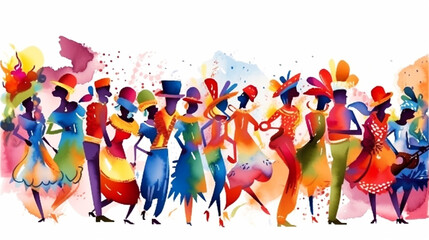 Carnival Banner With Funny Character