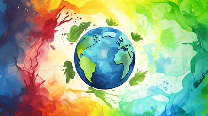 Obraz na płótnie Canvas World environment and earth day concept, generative ai
