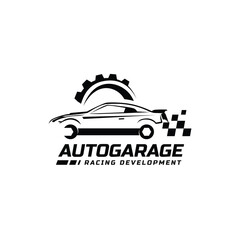 Fototapeta na wymiar Car racing logo vehicle design isolated