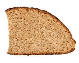 isolated photo of whole-grain bread slice