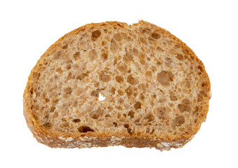 isolated photo of whole-grain bread rolls slice