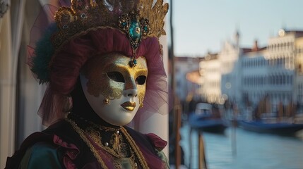 The family enters the enchanting world of Venetian masquerades, experiencing the grandeur and mystery of this timeless tradition. Generated by AI.