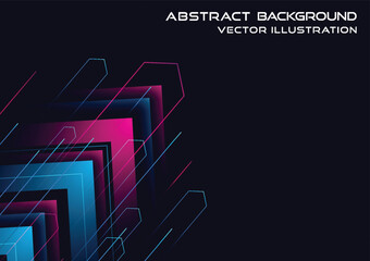 Abstract modern hight speed light arrow line technology effect on black background vector illustration.