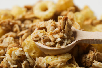 Photo of uncooked food for breakfast - muesli