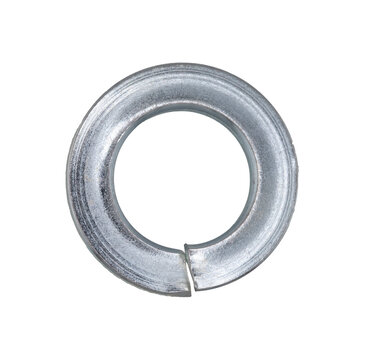 isolated close-up photo of metal washer