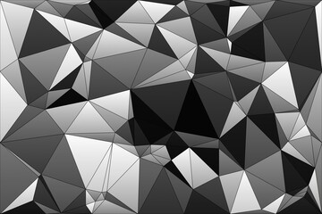Monochrome triangles pattern with a rough texture background. Backdrop texture wall and have copy space for text. Picture for creative wallpaper or design art work.	