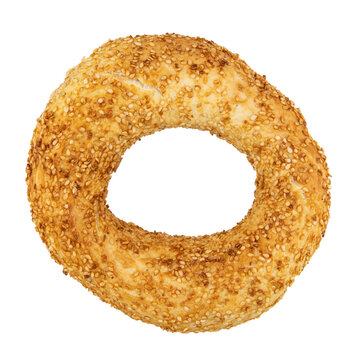 Isolated Photo Of Simit Bread Roll