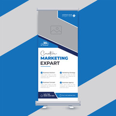 Creative corporate modern roll up banner design template