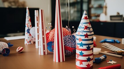 Get crafty and show your patriotism with these easy and fun DIY projects perfect for all ages. Generated by AI.