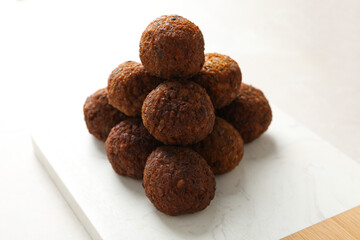 Vegetarian food concept - falafel, tasty falafel balls