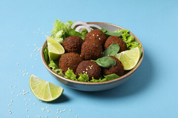Vegetarian food concept - falafel, tasty falafel balls