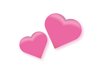 立体のピンクハート