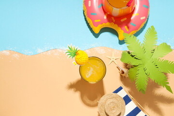Drinks, fresh summer drink for refreshing, summer vibes concept