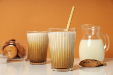Cold drink for refreshing - ice coffee. Fresh summer drink