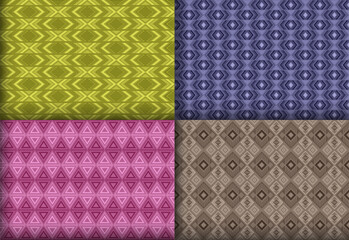 Minimalist geometry argyle seamless ornament bundle. British motif ethnic patterns. Argyle element geometric vector repeating ornament set. Monochrome background templates.