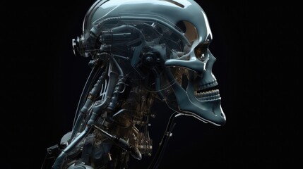 Identifying Cyborgs, X-Ray Imaging, Uncovering Hidden Robotics, Futuristic Sci-Fi Concept, Generative AI Illustration