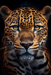 Fototapeta na wymiar portrait of a Jaguar - Rain Forest Animal | Beautiful Jaguar