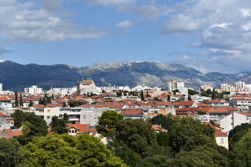 Fototapeta premium Split, a city in Croatia, old town, monuments, architecture, view, travel, landscape, europe, holiday, 
