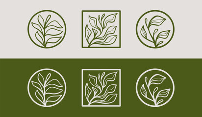 Leaf Flower Tree monoline. Universal creative premium symbol. Vector sign icon logo template. Vector illustration