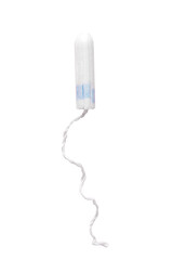 Feminine sanitary tampon  in PNG isolated on transparent background. Hygiene care during critical...