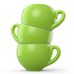 Set of ceramic coffee cup for cappuccino, americano, espresso, mocha, latte