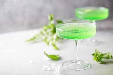Summer green cocktail