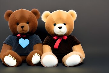 two teddy bears
