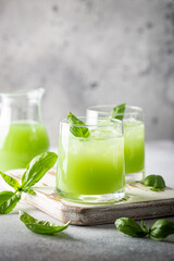 Cold basil lemonade