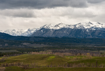 Snow Capped Mountains at The Sawtooth Mountains, Mountain range in Idaho