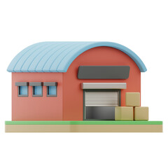 Warehouse Delivery 3D Illustration