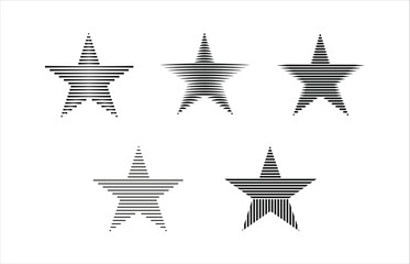 A set of vector graphics in the shape of stars. stars stock vector illustration design.