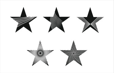 A set of vector graphics in the shape of stars. stars stock vector illustration design.