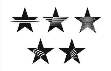 Set of stars stock vector illustration design for graphic, Textile, fashion, and web design.