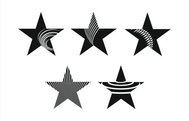 Set of stars stock vector illustration design for graphic, Textile, fashion, and web design.