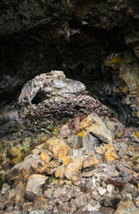 Inside Cave at Craters of the Moon National Monument and Preserve in Idaho