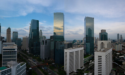 Fototapeta na wymiar Downtown Jakarta Before Sunnset