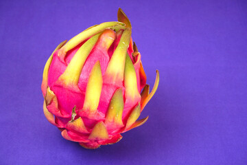 Healthy dragon fruits or pitaya isolated on texture background.