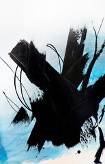 Abstract alcohol ink art  and oil painting on canvas