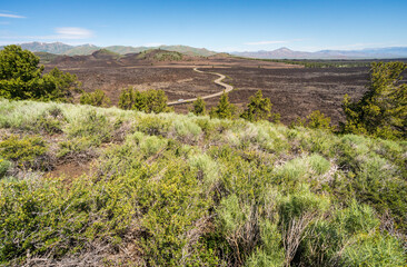 Sparse Landscape of Craters of the Moon National Monument and Preserve in Idaho