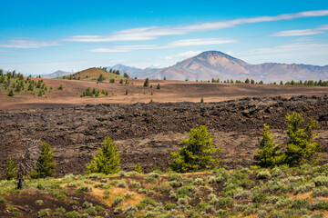 Sparse Landscape of Craters of the Moon National Monument and Preserve in Idaho