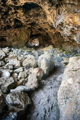 Inside Cave at Craters of the Moon National Monument and Preserve in Idaho