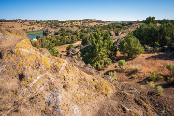 The Massacre Rocks State Park on a Sunny Summer Day