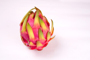 Healthy dragon fruits or pitaya isolated on texture background.