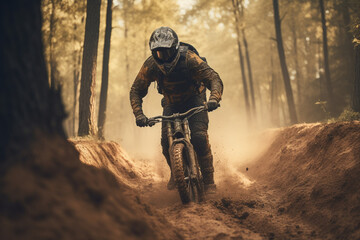 Motorrad Downhill Race Dirty | Generative Ai