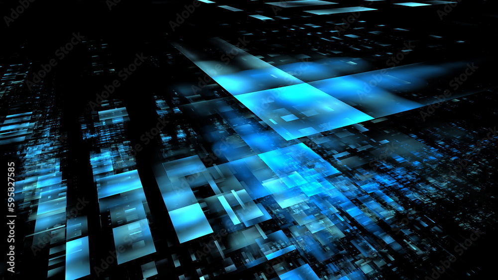 Poster digital space, architecture design. complex mathematical calculations in a digital environment, virt