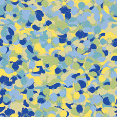 Hand drawn summer floral seamless pattern