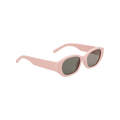 Pink sunglasses isolated on transparent background