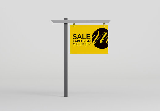 Front View Sale Yard Sign Mockup