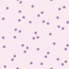 Fototapeta na wymiar Cute hand drawn tiny flowers seamless vector pattern. Scandinavian style design. Fun seasonal floral background for apparel, fabric, wallpaper, textile, packaging, card, print, gift, wrapping paper.