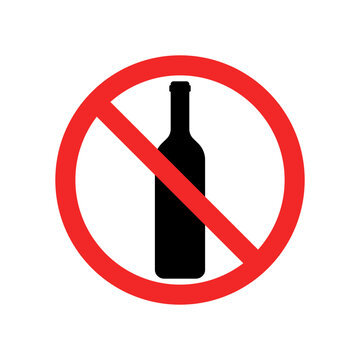 No Alcohol Drink Symbol Icon Vector Illustration